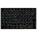 English - Hebrew - Arabian Language Layout Stickers Black