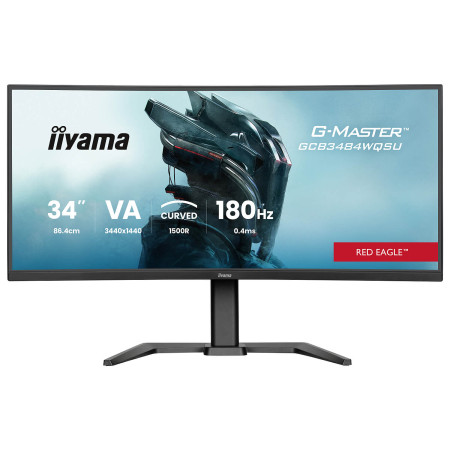מסך מחשב קעור לגיימינג IIYAMA 34" G-Master VA UWQHD 180Hz 0.4ms 1500R