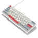 מקלדת גיימינג מכאנית SKYLOONG GK61 White-Grey-Red עברית/אנגלית