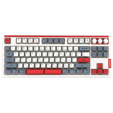 מקלדת גיימינג מכאנית SKYLOONG GK87 White-Grey-Red עברית/אנגלית
