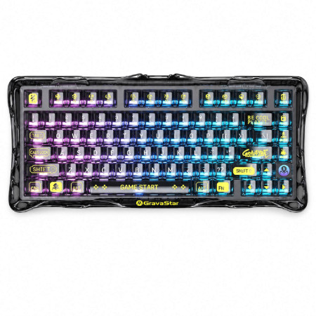 GravaStar Mercury K1 Lite Keyboard Transparent Black
