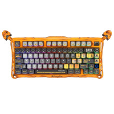 מקלדת גיימינג מכאנית GravaStar Mercury K1 Pro - Special Edition Battle-Worn Yellow עברית/אנגלית