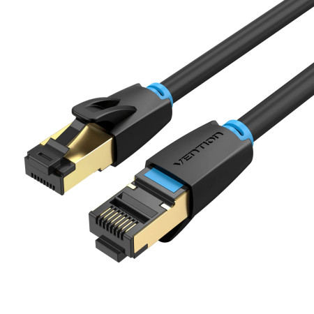 כבל רשת 1 מטר Vention CAT8 SSTP 40Gbps 2000Hz 28AWG 1M Gold