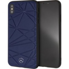 CG Mobile כיסוי קשיח מעור לאייפון X/XS בצבע כחול כהה מרצדס רשמי