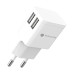 מטען קיר Miracase USB-A x2 2.4A White
