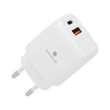 מטען קיר Miracase USB-C 25W PD3.0 | USB-A 18W QC3.0