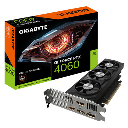 Gigabyte RTX 4060 (DLSS 3) GV-N4060OC-8GL Low Profile