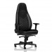 כיסא גיימינג Noblechairs ICON Black/Platinum White בצבע שחור/לבן פלטינה