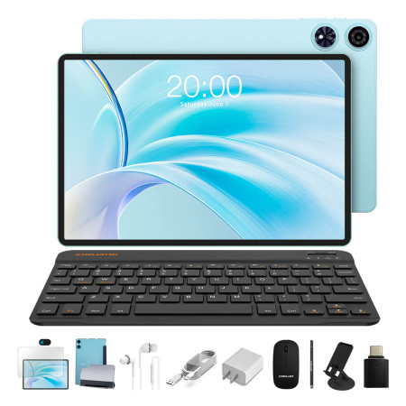 טאבלט + ערכת אביזרים | Teclast P50 Case 11" 128GB | 4GB + (8GB Expansion) צבע תכלת
