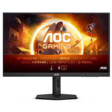 מסך מחשב לגיימינג - עם פיקסל שרוף AOC 27" Q27G4X IPS QHD 180Hz 0.5ms