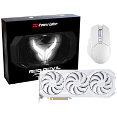 מארז - עכבר ALPHYN AM10 + כרטיס מסך PowerColor Red Devil Spectral White RX 9070 XT 16GB GDDR6