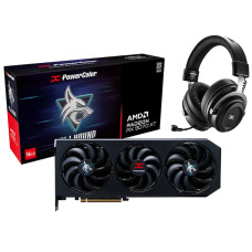 מארז - אוזניות ALPHYN AH10 + כרטיס מסך PowerColor Hellhound RX 9070 XT 16GB GDDR6