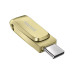 SanDisk 256GB Ultra Dual Luxe USB-C/A Flash Drive Gold