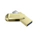 SanDisk 256GB Ultra Dual Luxe USB-C/A Flash Drive Gold