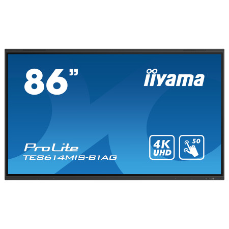 מסך מגע אינטראקטיבי IIYAMA 86" ProLite VA 4K PureTouch-IR 50pt Touch