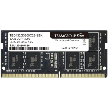 זיכרון TeamGroup DDR4 32G 3200 CL22 Elite SODIMM