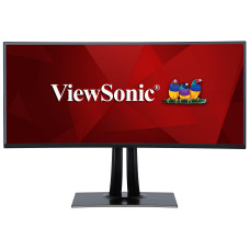 מסך עם פיקסל שרוף ViewSonic 37.5" IPS Curved  QHD HDMI DP USB3.0 Speakers
