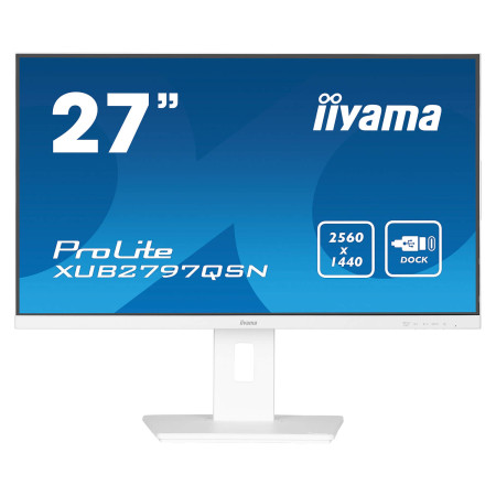 מסך מחשב IIYAMA 27" ProLite IPS WQHD 100Hz 1ms White