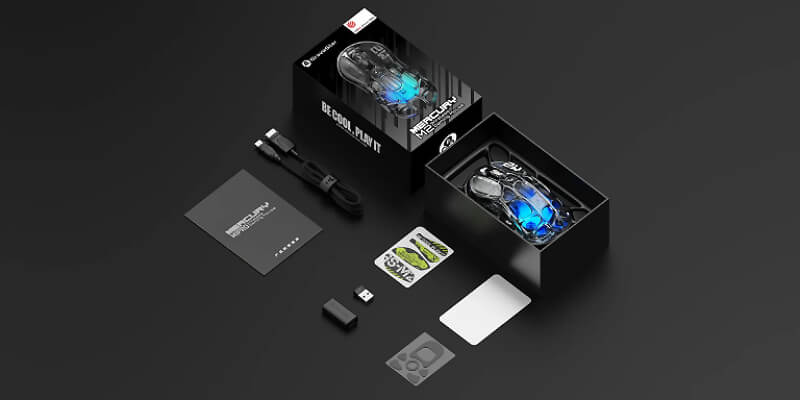 GravaStar Mercury M2 design and included accessories